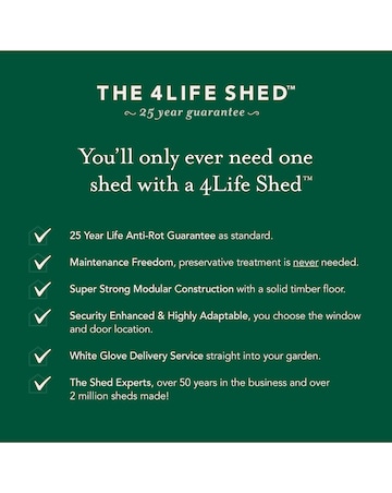 4LIFE Apex Shed 4x3 - Single Door - No Windows (Home Delivery)