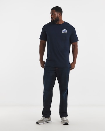 Jack & Jones Fuji Back Graphic T-Shirt - Navy