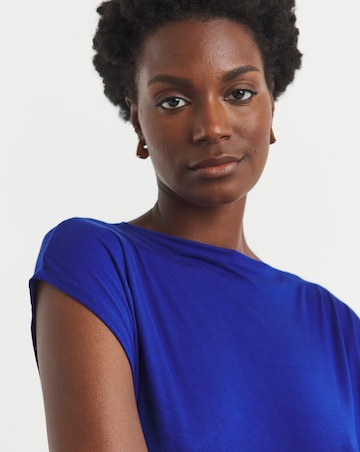 Cobalt Extended Neck Jersey Top