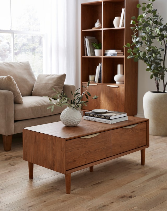 Westcote 2 Drawer Coffee Table - Walnut