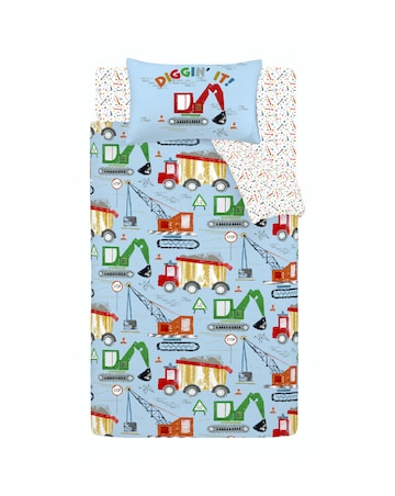 Catherine Lansfield Kids Digger Dreams Duvet Cover Set