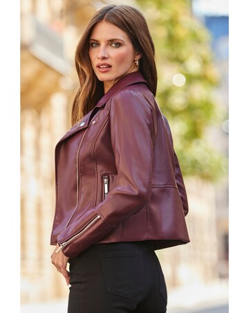 Sosandar Faux Leather Biker
