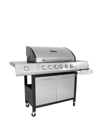 Charles Bentley 6 Burner Gas BBQ with Side Burner