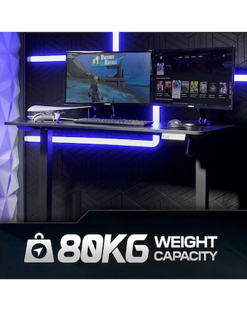 X Rocker Ascend Height Adjustable Desk Black