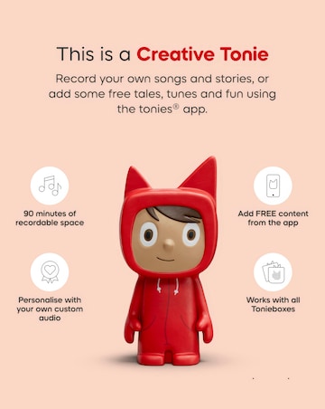 Tonies Toniebox 2 Starter Set with Creative Tonie Rubie - Sunset Red