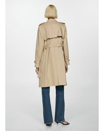 Mango Tie Waist Trench Coat