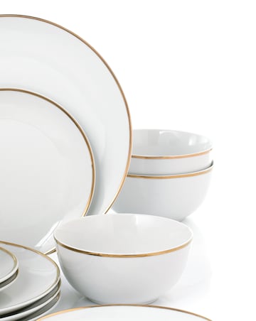 Waterside Goldline 12 Piece Dinner Set