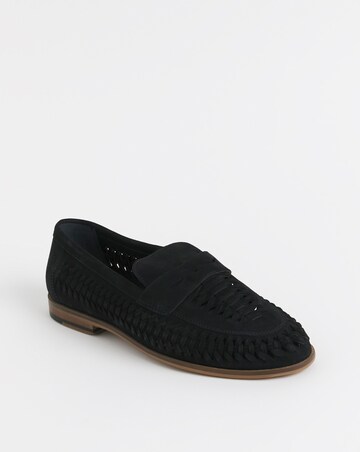 Suede Interweave Penny Loafer Wide Fit