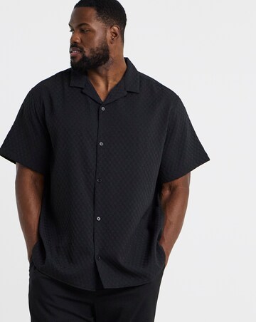 Jack & Jones Sean Textured Resort Shirt - Black
