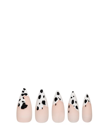 BLK Listed Instant Acrylic Nails Cow Print