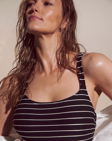 Anthology X Magisculpt Hidden Wire Scoop Striped Swimsuit