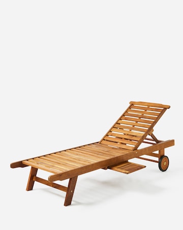Charles Bentley Wooden Reclining Sun Lounger