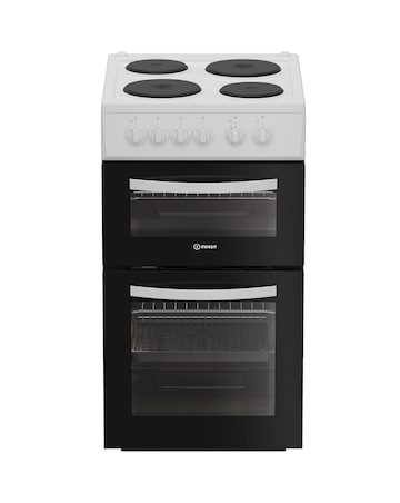 Indesit ITE5EMW 50cm Electric Twin Cooker - White + Installation