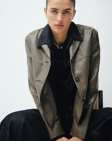 Mango Faux Leather Jacket