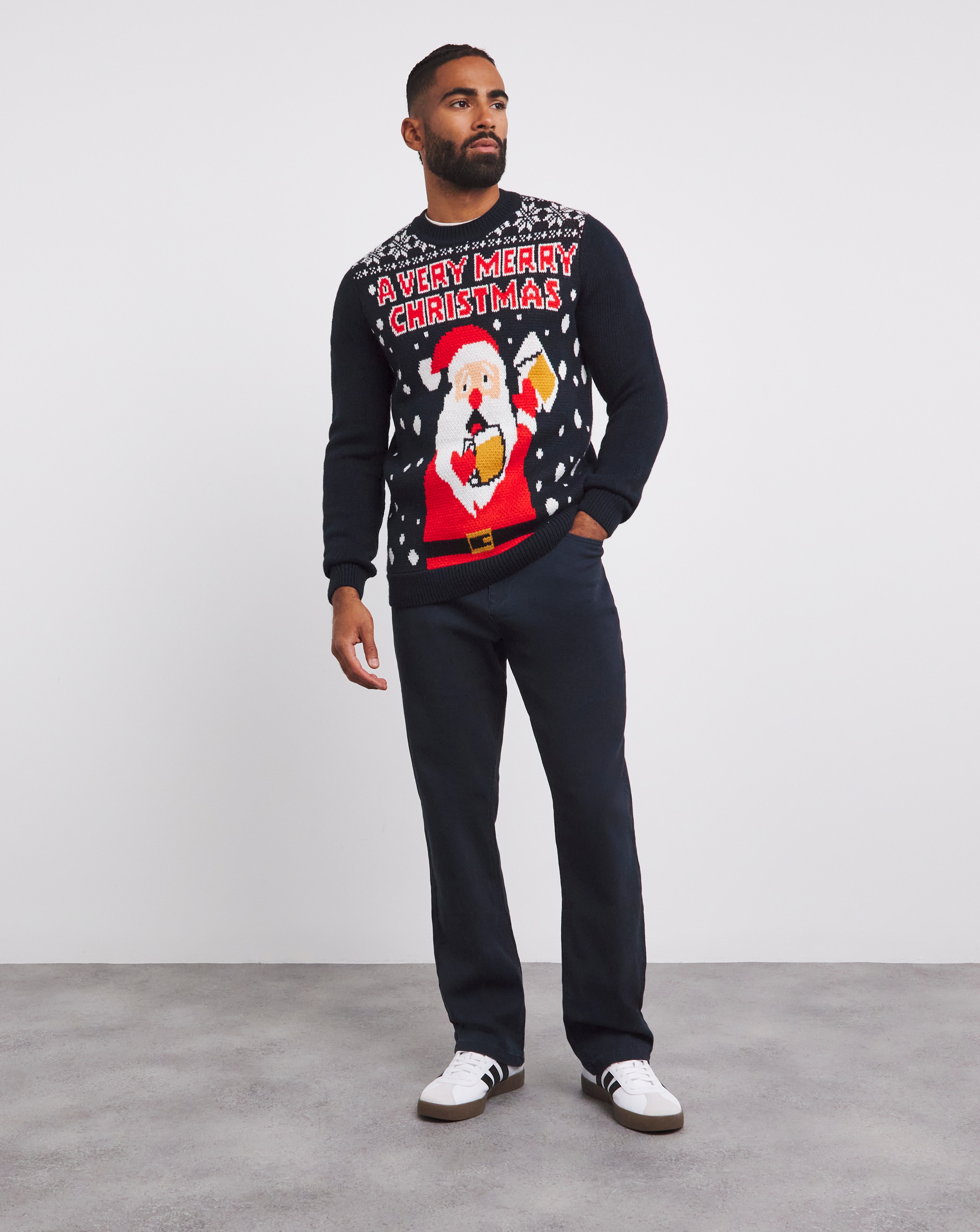 Navy Christmas Jumper JD Williams