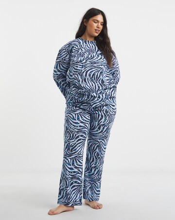 Simply Be Value Long Sleeve Pyjama Set Zebra Print