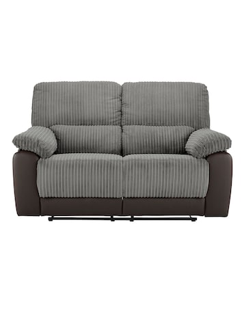 Harlow Fabric/Faux Leather Recliner 2 Seater Sofa