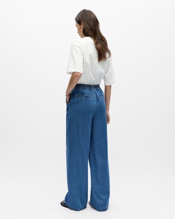 OBJECT Denim Mid Waist Wide Leg Trouser