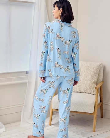 Chelsea Peers Classic Button Up Pyjama Set Dalmatian Dogs Print