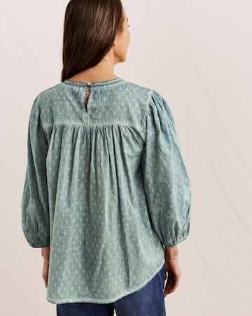 Julipa Textured Trim Detail Blouse