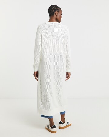 Simply Be Cream Crochet Maxi Cardigan