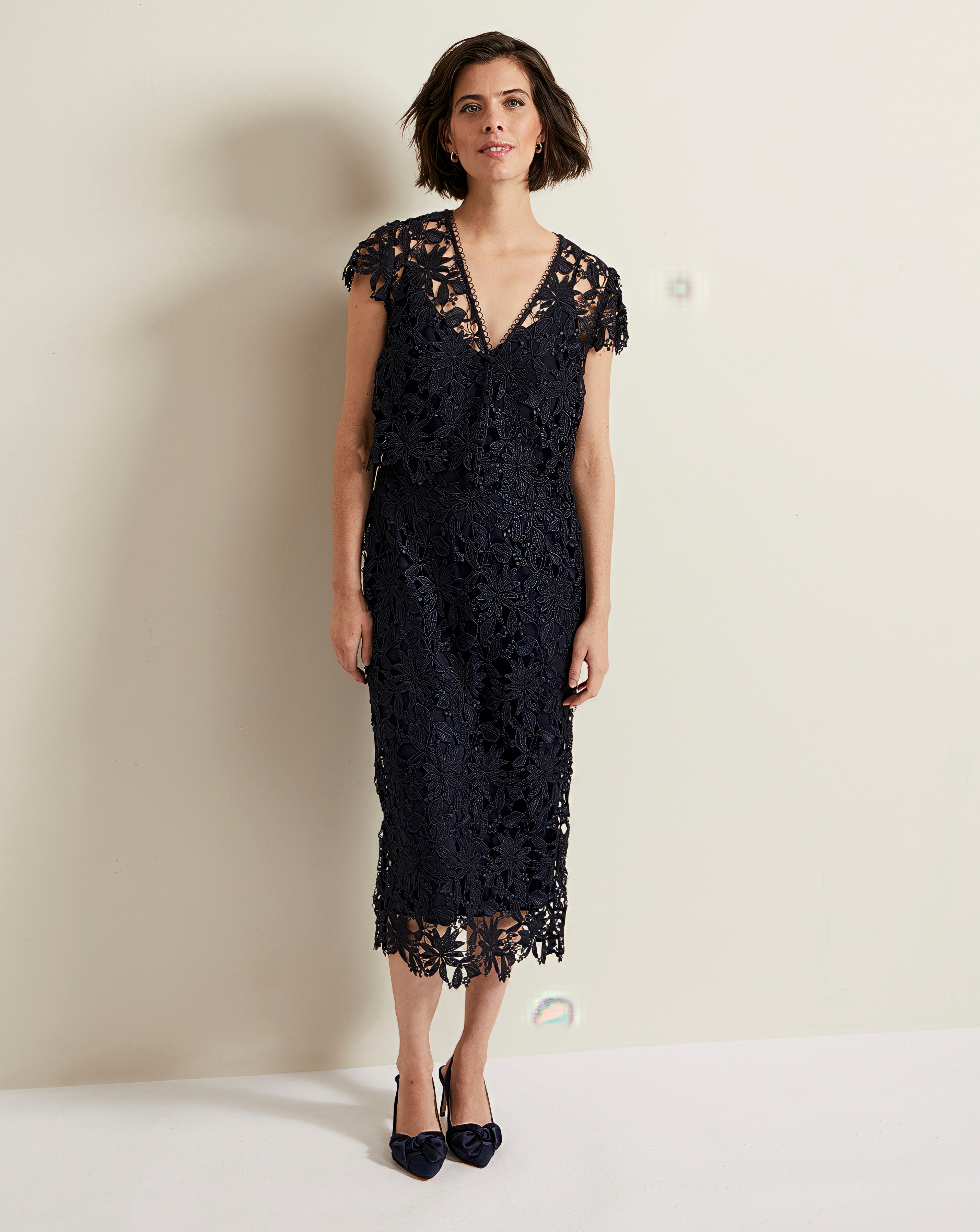 Phase Eight Meghan Lace Double Layer Dress | JD Williams