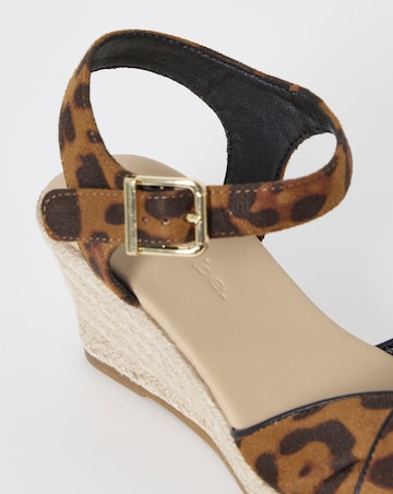Blaze Twist Detail Espadrille Wedge Sandals - Extra Wide Fit (EEE)