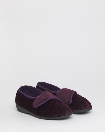 Topaz Touch & Close Full Slipper - Wide Fit (E)