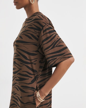 Soft Touch Half Sleeve Midi T-Shirt Dress