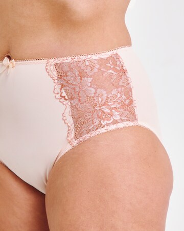 Pretty Secrets (2 Pack) Ella Lace Brief Knickers Blush/White