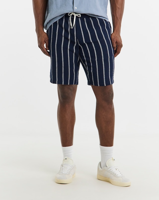 JACK & JONES Coba Stripe Shorts - Navy