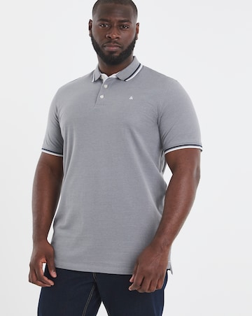 Jack & Jones Premium Paulos Tipped Polo - Grey