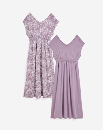 Value (2 Pack) Maxi Nighties Palm Print