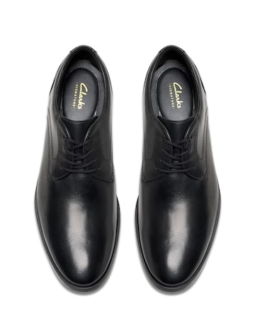 Clarks Brandon Lace Leather Shoe - Black