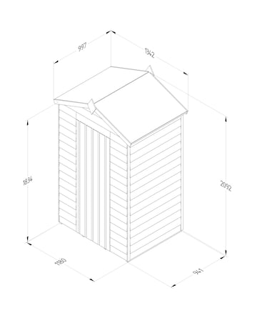 4LIFE Apex Shed 4x3 - Single Door - No Windows (Home Delivery)