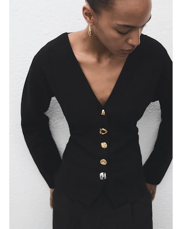 MANGO JACKET WITH INTEREST BUTTON DETAIL