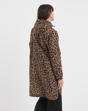 Longline Leopard Printed Pac A Mac