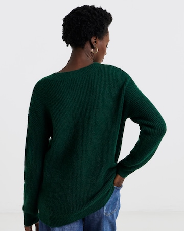 Cosy Yarn Emerald V Neck Jumper