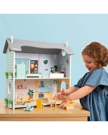 TP Owl & Fox Wooden Dolls House