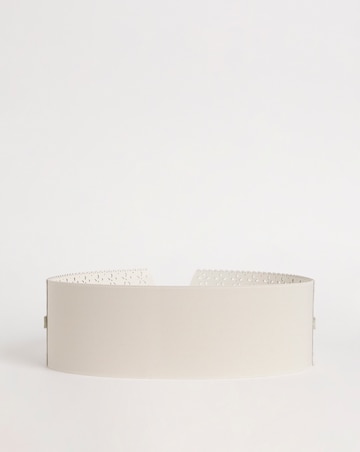 Ivory Cut Out Detail Waist Corset Belt