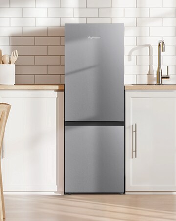 Fridgemaster MC50165ES 60/40 Fridge Freezer - Silver E Rated