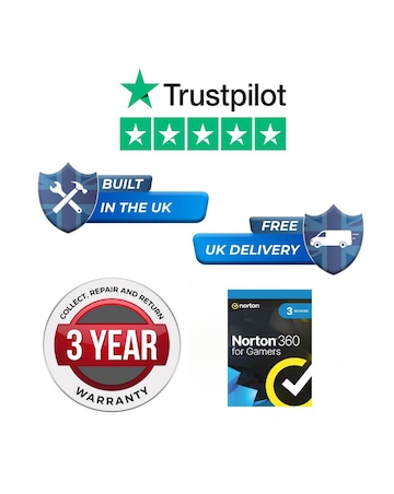 Stormforce Carbon Ryzen 5 16GB RAM 1TB SSD RTX 3050 Windows 11 Gaming Bundle