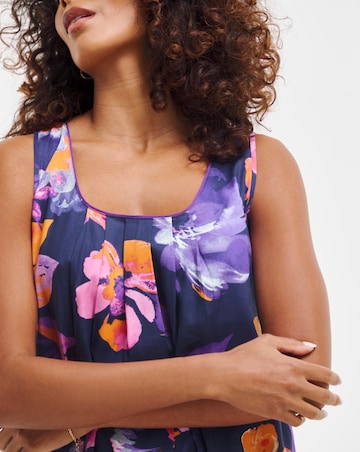 Cyberjammies Floral Print Woven Chemise Navy Mix