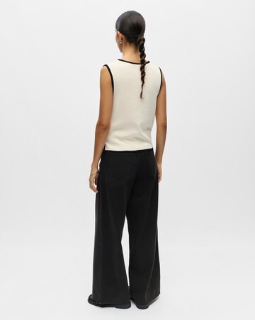 OBJECT Sleeve V-neck Knit Top