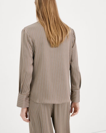 Mango Satin Striped Shirt