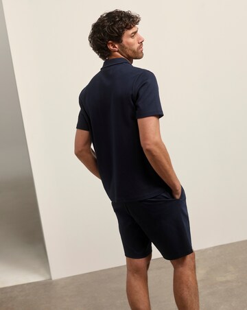 Folio Cotton Rich Revere Smart Interlock Polo- Navy