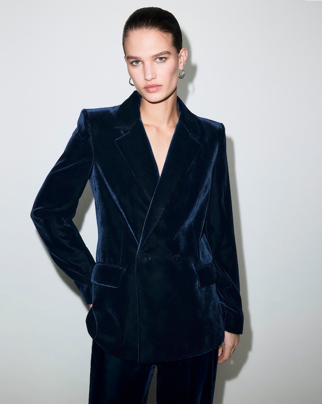 Mango Velvet Blazer