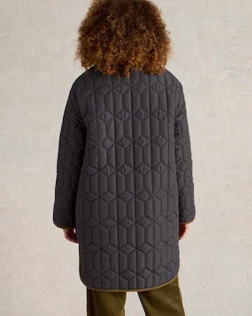White Stuff Carmel Borg Lined Quilted Coat