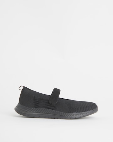 Cushion Walk Black Mary Jane Leisure -Wide Fit (E)