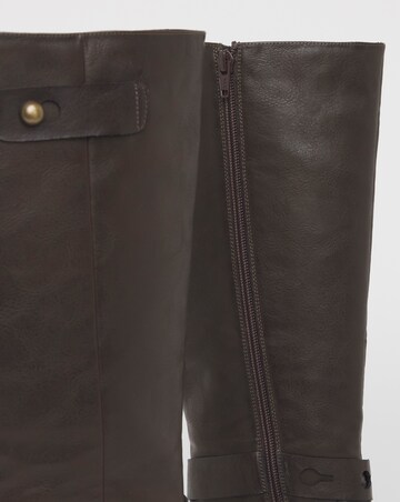 Veronica Knee High Wrap Detail Boots - Extra Wide Fit (EEE) & Curvy Calf